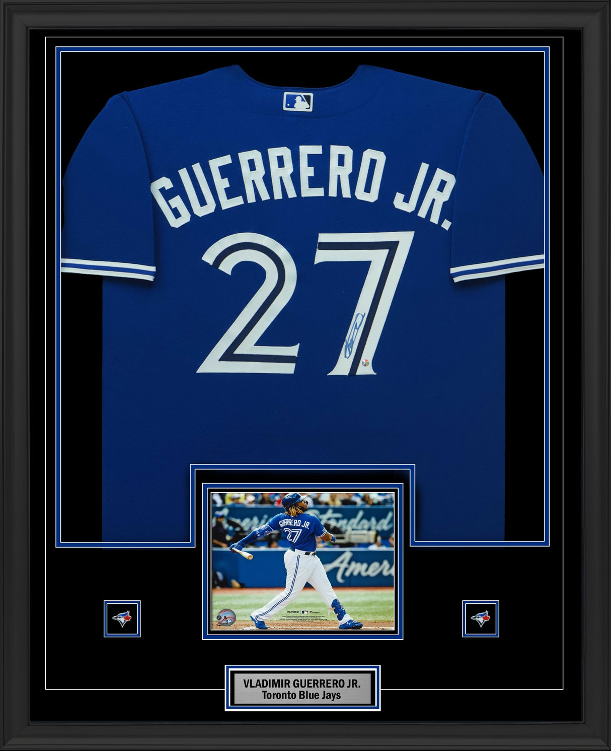 Vladimir Guerrero Jr. Signed Framed 34x42 Toronto Blue Jays Royal Limited Jersey - AUCTION