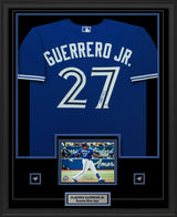 Vladimir Guerrero Jr. Signed Framed 34x42 Toronto Blue Jays Royal Limited Jersey - AUCTION
