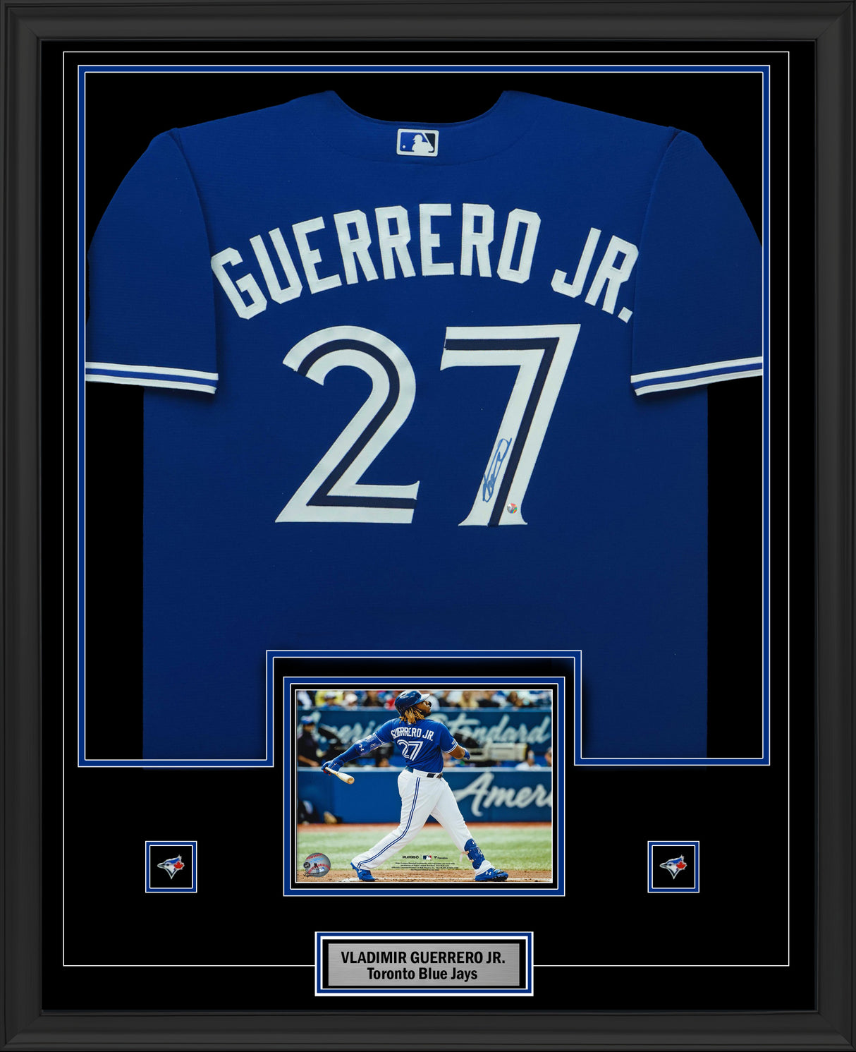 Vladimir Guerrero Jr. Signed Framed 34x42 Toronto Blue Jays Royal Limited Jersey - AUCTION