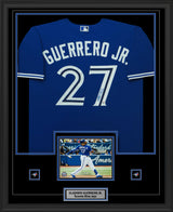 Vladimir Guerrero Jr. Signed Framed 34x42 Toronto Blue Jays Royal Limited Jersey - AUCTION