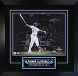 Vladimir Guerrero Jr. Signed Framed 16x20 Photo Toronto Blue Jays 2025 American League Champions Home Run Spotlight - AUCTION