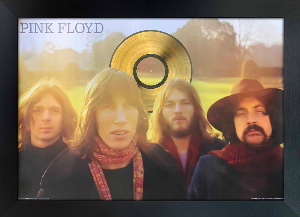 Pink Floyd Sunset Print with Gold LP