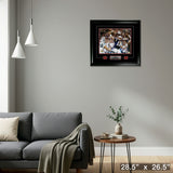 Tom Brady 16x20 New England Patriots Photo Framed with Pins & Plate – Detail – Frameworth