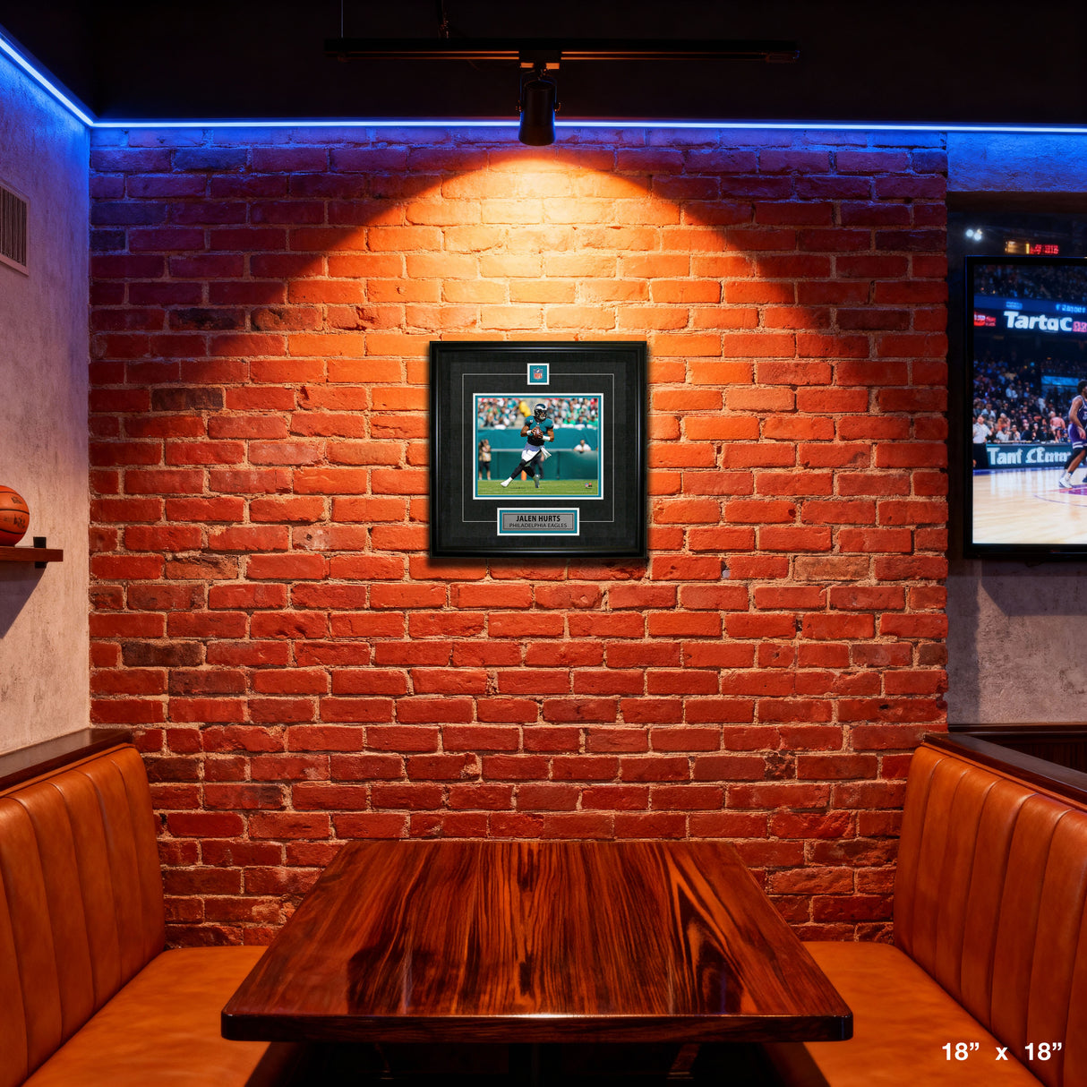 Jalen Hurts Framed Pin & Plate Eagles – View 4 – Frameworth