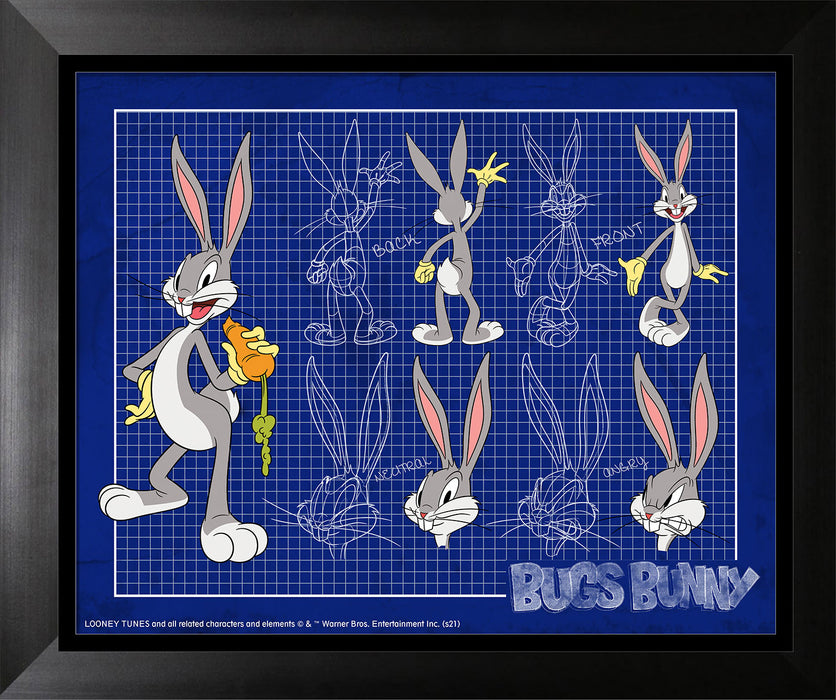 Bugs Bunny Framed Blueprint Bunny