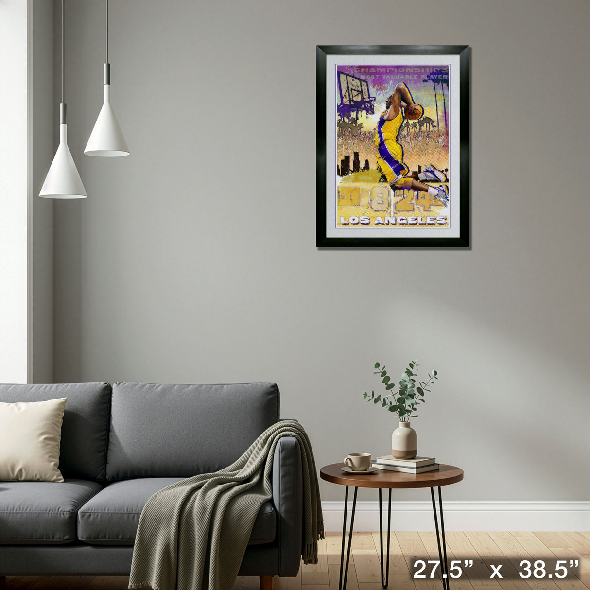 Basketball Los Angeles Tribute Framed Print – Detail – Frameworth