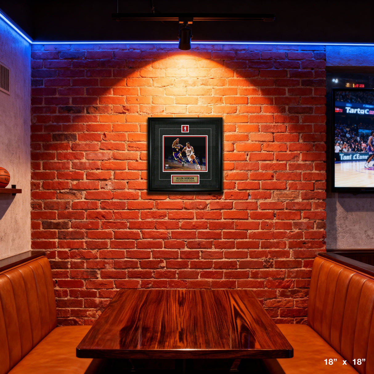 Allen Iverson Framed Pin & Plate Sixers – View 4 – Frameworth