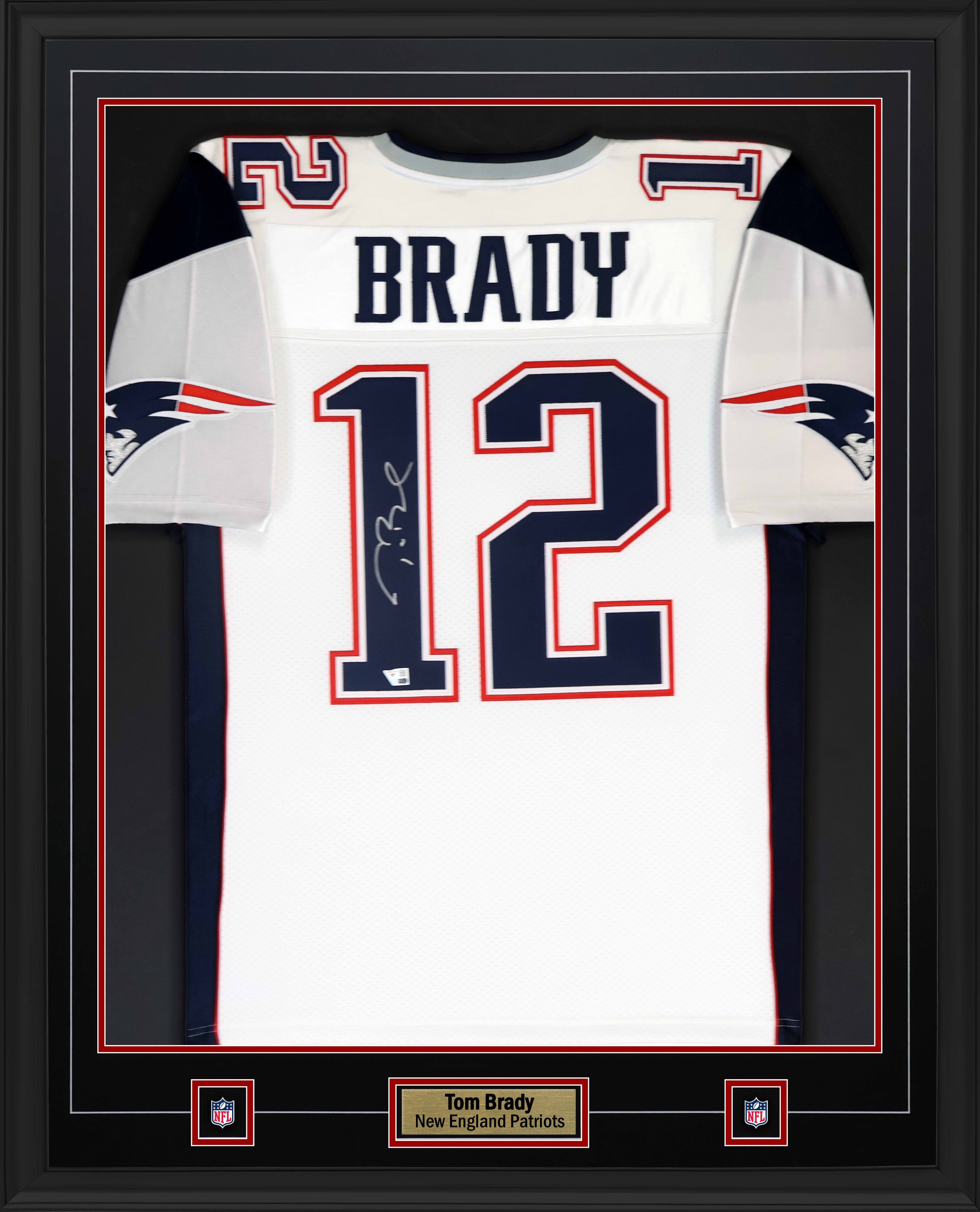Tom Brady Signed Jersey Framed 34x42 New England Patriots (M&N