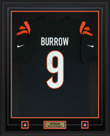 Joe Burrow Signed Jersey Framed 34x42 Cincinnati Bengals Black Limited - AUCTION