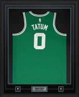 Jayson Tatum Signed Jersey Framed 34x42 Boston Celtics Green Nike 2022-2023 Icon Edition Swingman - AUCTION