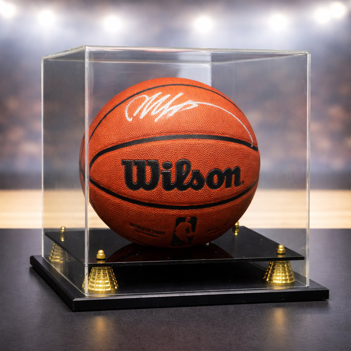 Victor Wembanyama San Antonio Spurs Signed Wilson Authentic Series Indoor/Outdoor Basketball in a Deluxe Case