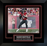 Baker Mayfield Signed 16x20 Photo Framed Tampa Bay Buccaneers Throwing - AUCTION