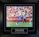 Puka Nacua Signed 16x20 Photo Framed Los Angeles Rams NFL Rookie Record Setting Game for Catches and Yards - AUCTION