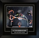 Victor Wembanyama Signed 16x20 Photo Framed San Antonio Spurs Rebound vs. Washington Wizards - AUCTION