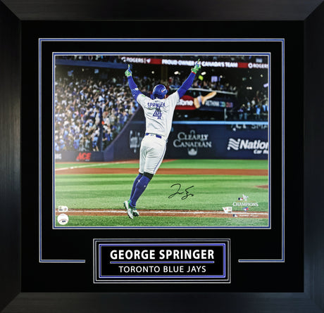 George Springer Toronto Blue Jays Signed 16x20 Photo Framed 2025 ALCS Game 7 Game-Winning Home Run - AUCTION