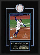 George Springer Signed Deluxe Framed Official Baseball Toronto Blue Jays - AUCTION