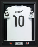 Kylian Mbappe Signed Jersey Framed 34x42 White Replica Home Jersey 2026 Real Madrid - AUCTION