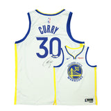 Stephen Curry Signed Golden State Warriors Nike White Association Edition Swingman Jersey - AUCTION