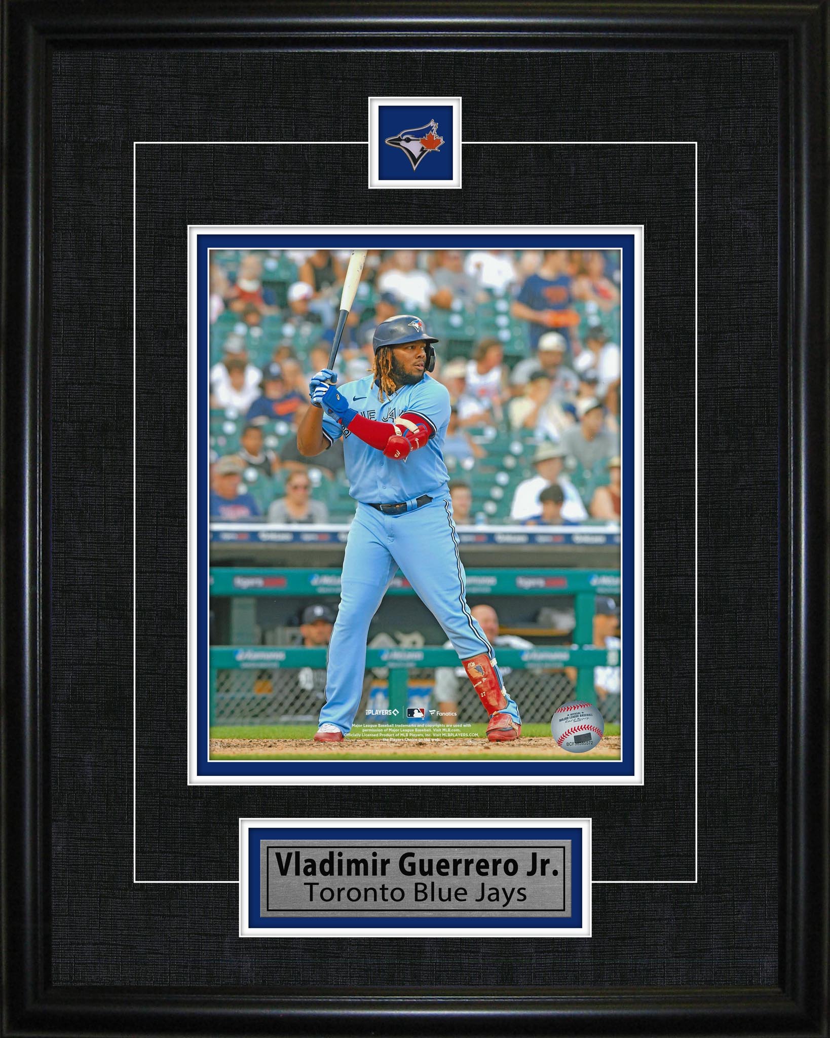 Vladimir Guerrero Jr. Framed 8x10 with Pin and Plate Toronto Blue