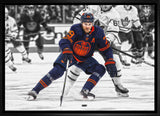 Leon Draisaitl 20x29 Framed Canvas Oilers Action-H