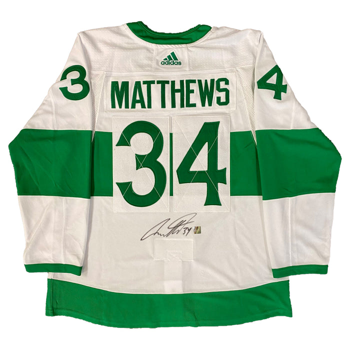 Auston Matthews Signed Jersey Toronto Maple Leafs St Pats White Adidas