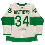 Auston Matthews Signed Jersey Toronto Maple Leafs St Pats White Adidas