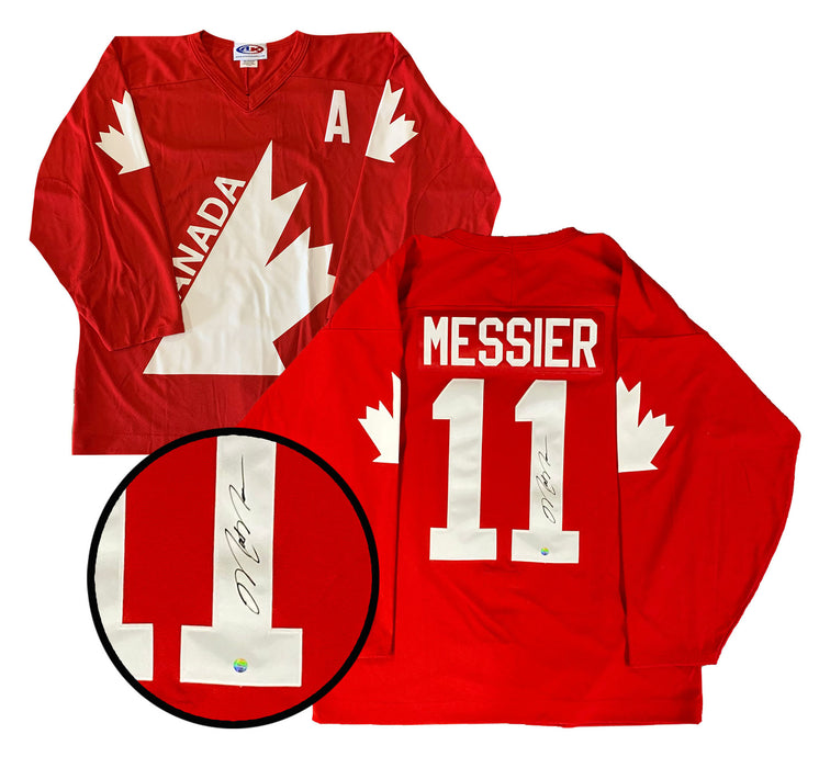 Mark Messier Signed Team Canada 1987 Canada Cup Red Replica Jersey