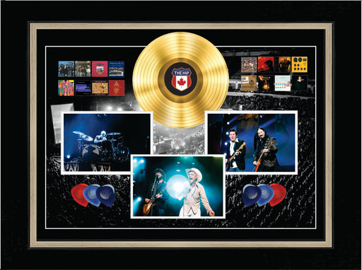 The Tragically Hip Framed Career Collage with Guitar Picks - Frameworth Sports Canada 