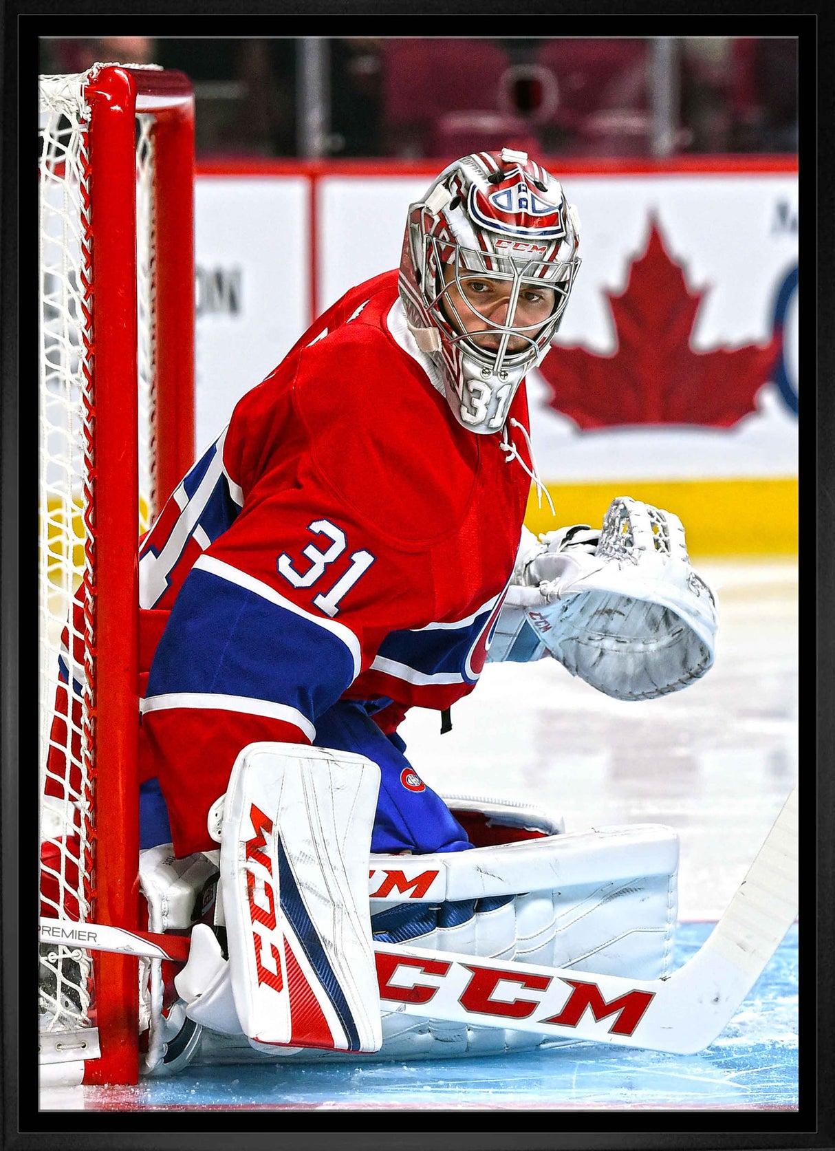 Carey Price Unsigned 20x29 Framed Canvas Action "Protecting the Net"