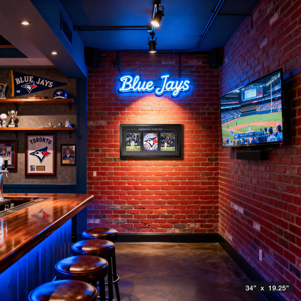 Jose Bautista Toronto Blue Jays Triple 8x10 Photo Frame The Bat Flip – View 6 – Frameworth