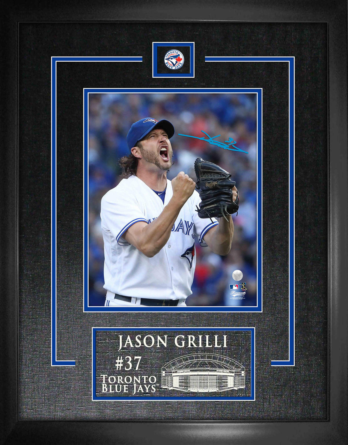 Jason Grilli Signed 8x10 Etched Frame – Toronto Blue Jays Celebration