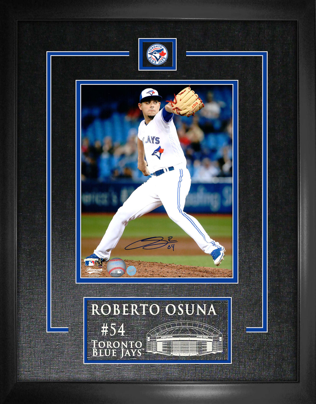 Roberto Osuna Signed 8x10 Etched Frame – Toronto Blue Jays Pitching