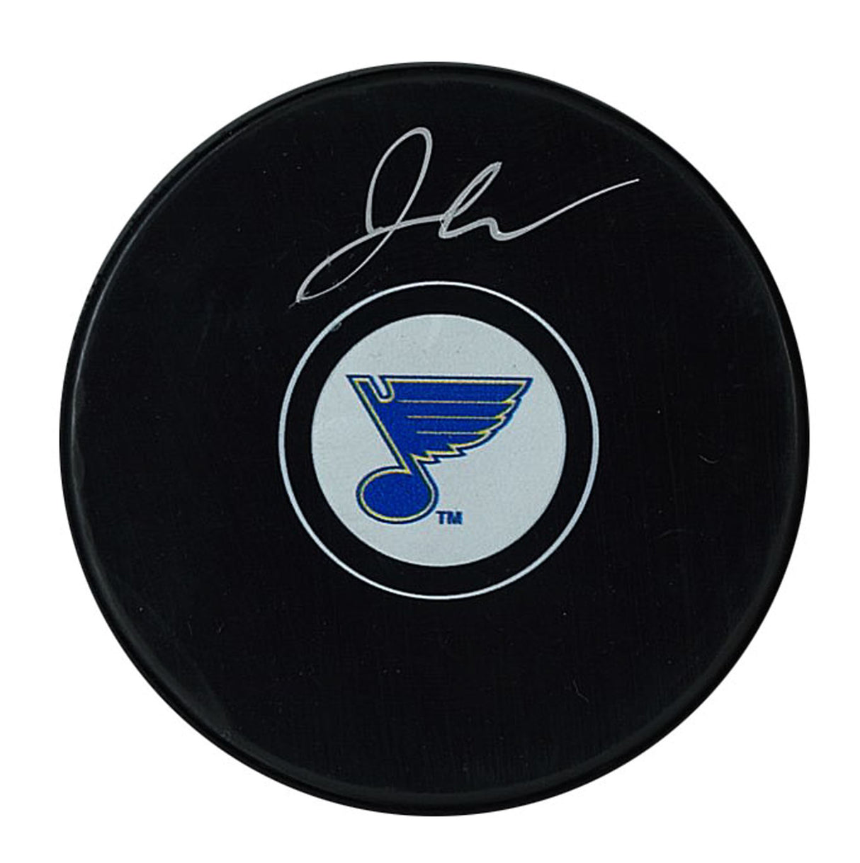 Jordan Kyrou Signed St. Louis Blues Puck - Frameworth Sports Canada 