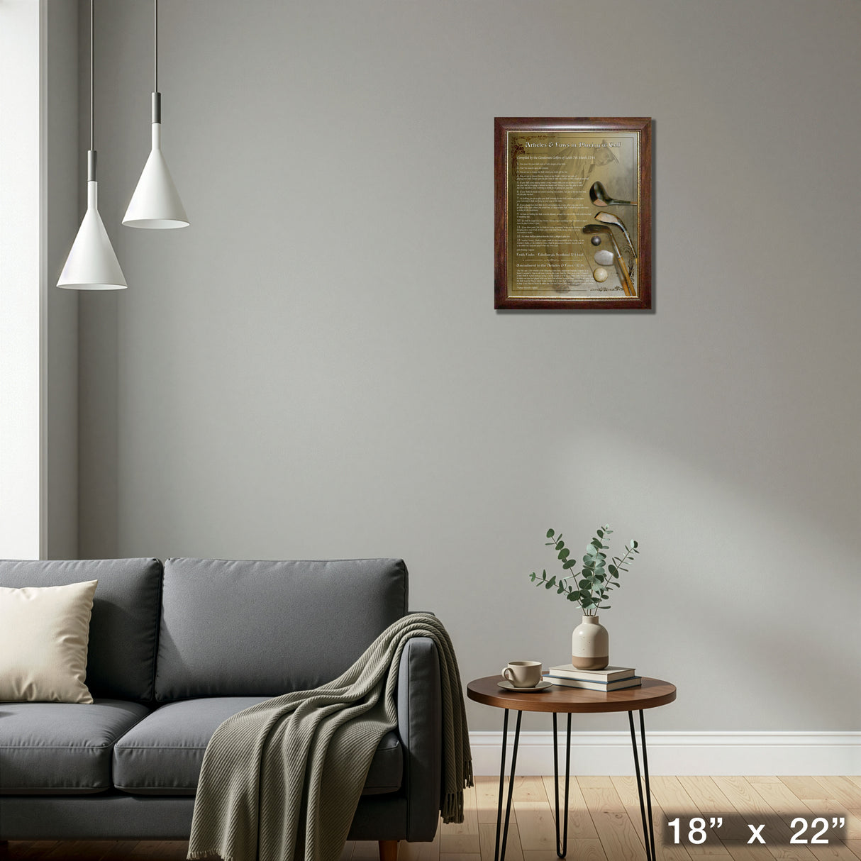 Rules of Golf Framed Print – Detail – Frameworth