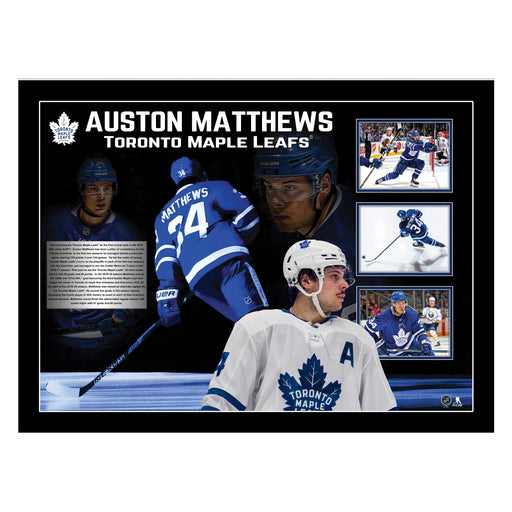 Auston Matthews Toronto Maple Leafs Framed Collage with PhotoGlass - Frameworth Sports Canada 