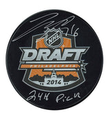 Jared McCann Seattle Kraken Signed 2014 NHL Draft Puck with "24th Pick" Inscribed