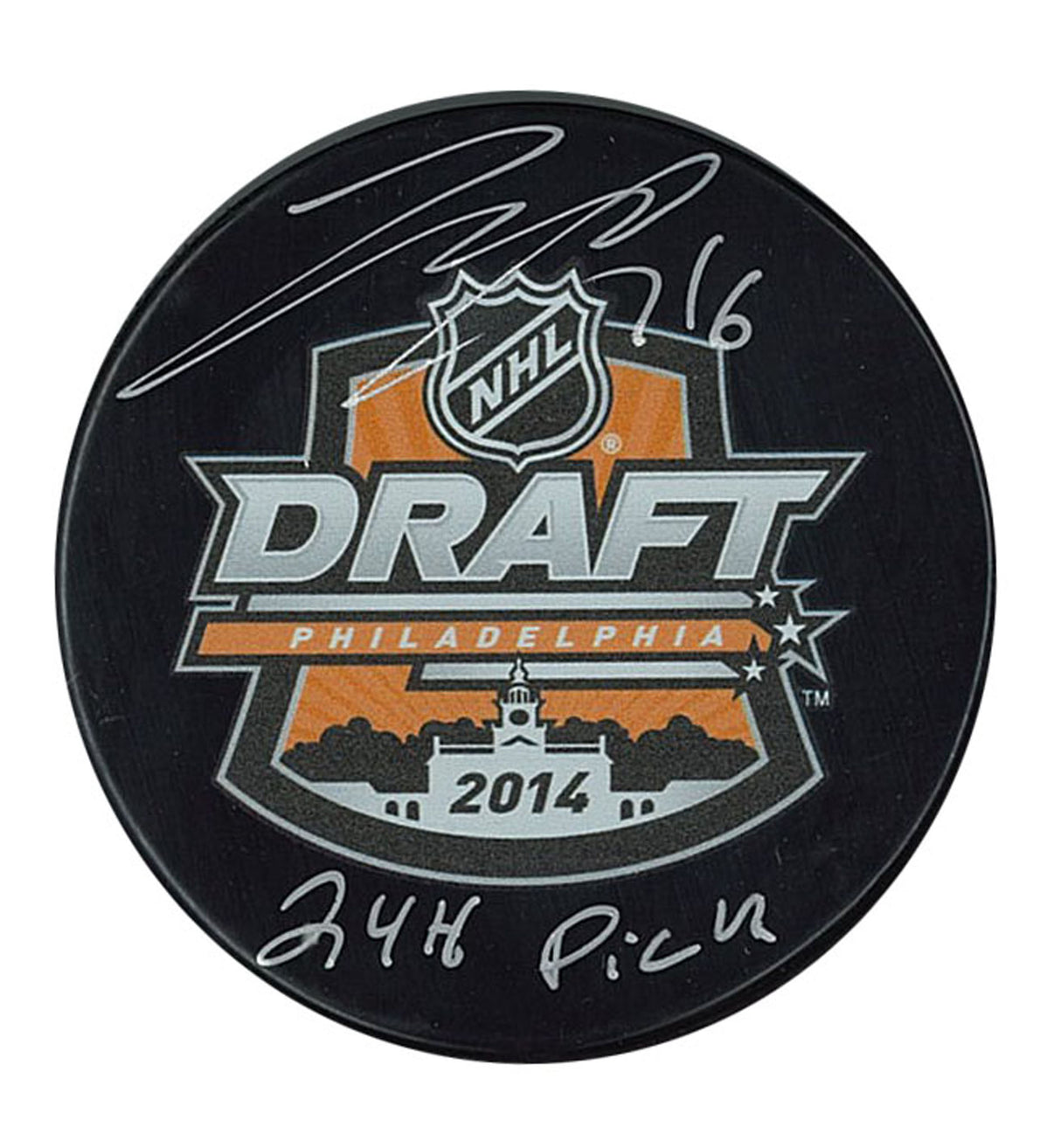 Jared McCann Seattle Kraken Signed 2014 NHL Draft Puck with "24th Pick" Inscribed