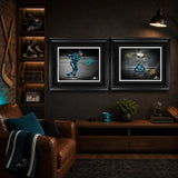 Macklin Celebrini and Sidney Crosby Dual Signed 16x20 Print Framed Face-Off Overhead Spotlight (Limited Edition of 25)
