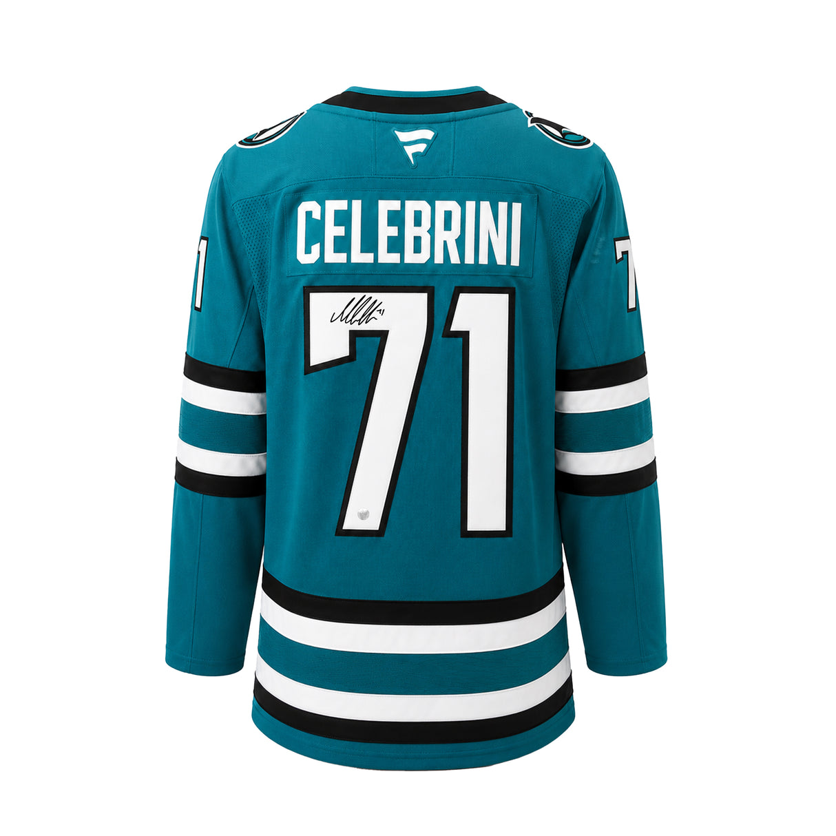 Macklin Celebrini signed San Jose Sharks home jersey