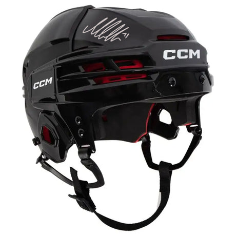 Macklin Celebrini signed San Jose Sharks black CCM hockey helmet