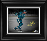 Macklin Celebrini Signed 16x20 Print Framed San Jose Sharks Action Shot (Limited Edition of 25)