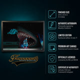 Macklin Celebrini Signed 20x29 Canvas Framed San Jose Sharks NHL Debut (Limited Edition of 71)