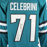 Macklin Celebrini signed San Jose Sharks teal Fanatics jersey - view 4
