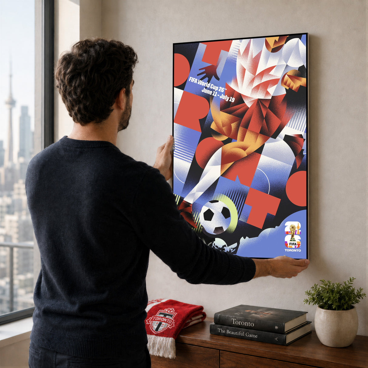 Toronto Host City Edition 13x19 Plaque 2026 Officially Licensed FIFA World Cup Poster - lifestyle 1