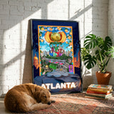 Atlanta FIFA World Cup 2026 Officially Licensed Framed Poster – Shadow Box Frame Behind Glass – Home View