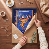 Houston FIFA World Cup 2026 Officially Licensed Framed Poster – Shadow Box Frame Behind Glass – Unboxing Gift