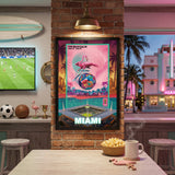 Miami FIFA World Cup 2026 Officially Licensed Framed Poster – Shadow Box Frame Behind Glass – Indoor Outside Street View