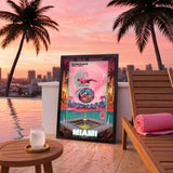 Miami FIFA World Cup 2026 Officially Licensed Framed Poster – Shadow Box Frame Behind Glass – Outside View