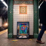 New York / New Jersey FIFA World Cup 2026 Officially Licensed Framed Poster – Shadow Box Frame Behind Glass – Station