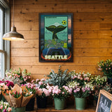 Seattle FIFA World Cup 2026 Officially Licensed Framed Poster – Shadow Box Frame Behind Glass – Flowers